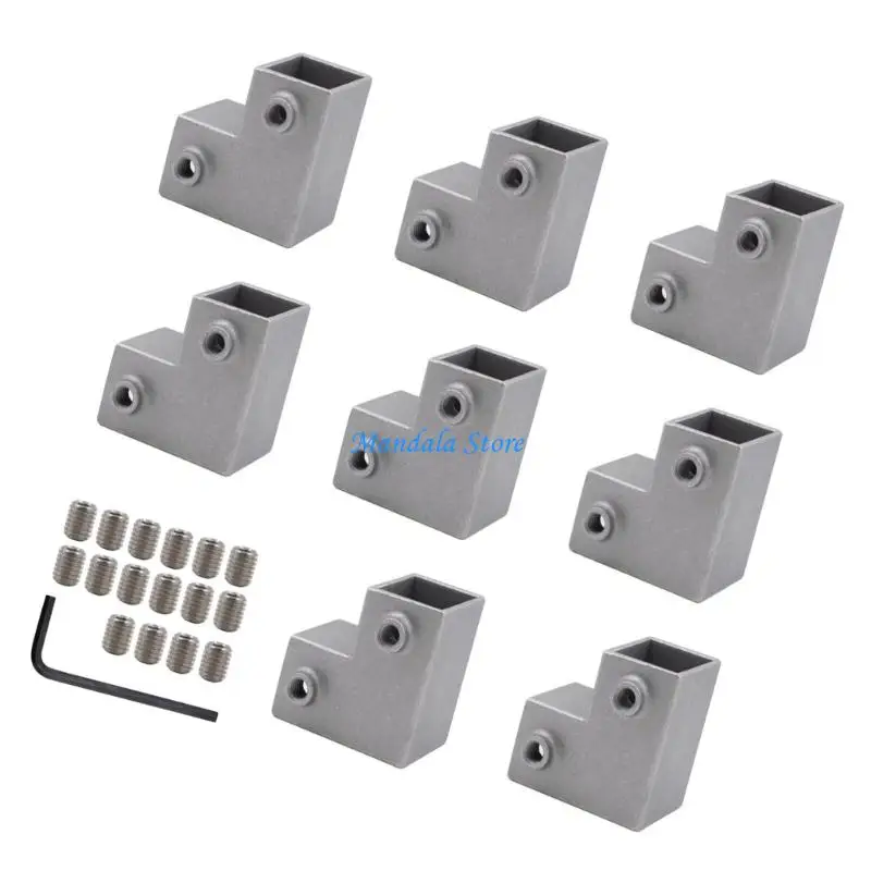 U2JC Square Pipe Fixed Joint Storage Rack Connector Aluminum Alloy T Joint Fittings Connection Fastener Easy to Install