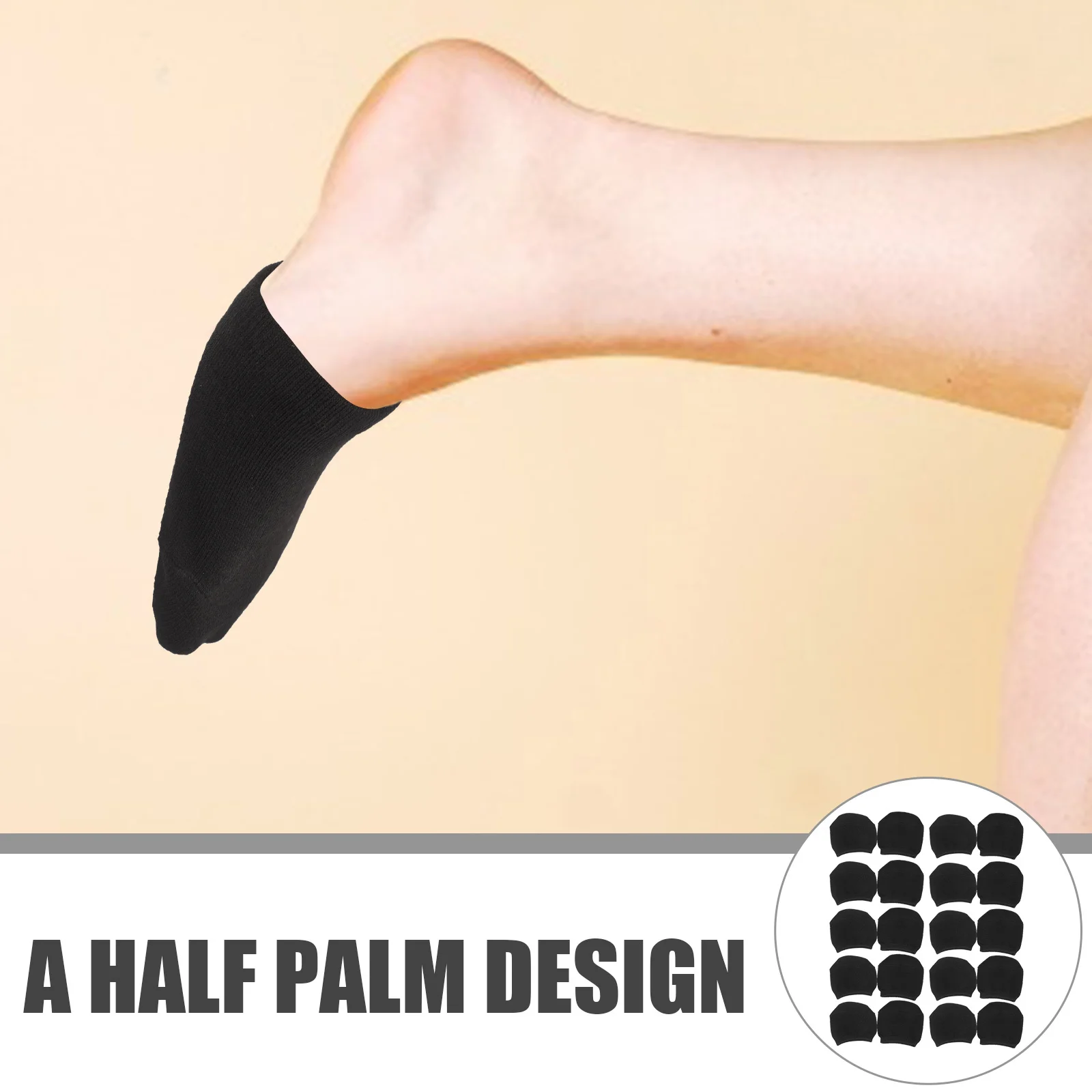 

10 пар носков на половину ладони, женские черные носки на невидимом каблуке, дышащие, впитывающие пот, нескользящая подкладка, носки для передней части стопы, удобная одежда