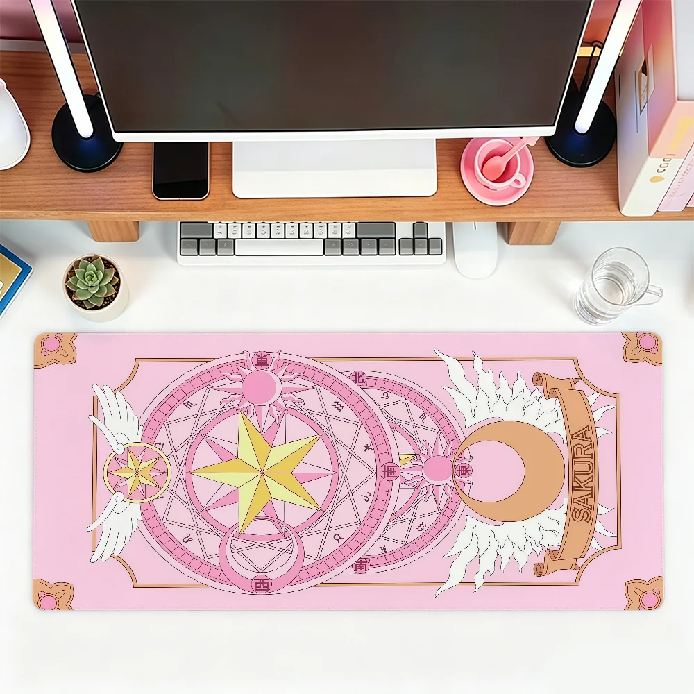Cardcaptor Sakura Large Anime Gaming Mouse Pad,Non‑Slip Desktop Keyboard Desk Mat,Soft Table Accessory for PC Laptop Gamer