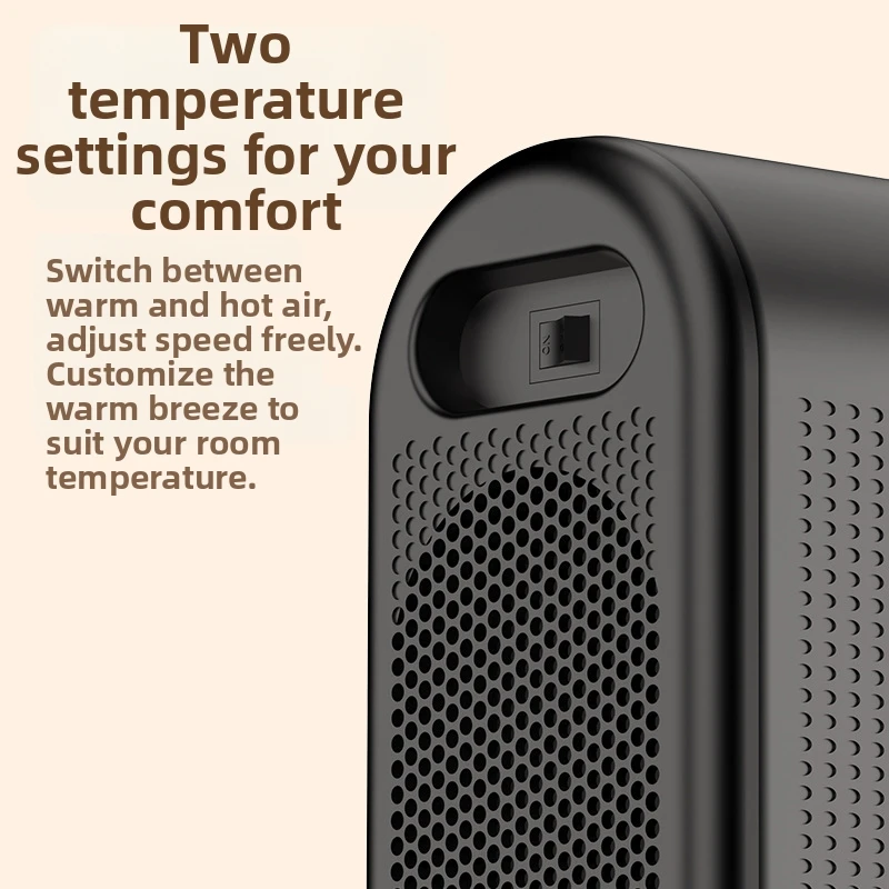 Space Heater Indoor Portable Electric PTC Heater Desktop Fast Warming Bedroom Office Sitting Room Instant Heating Space Heater