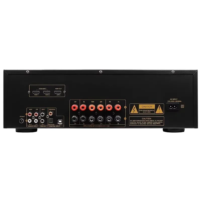 High Power Professional Bluetooth 5.2 Amplifier for AV-6188 Home Theater High Definition Audio Home Audio System