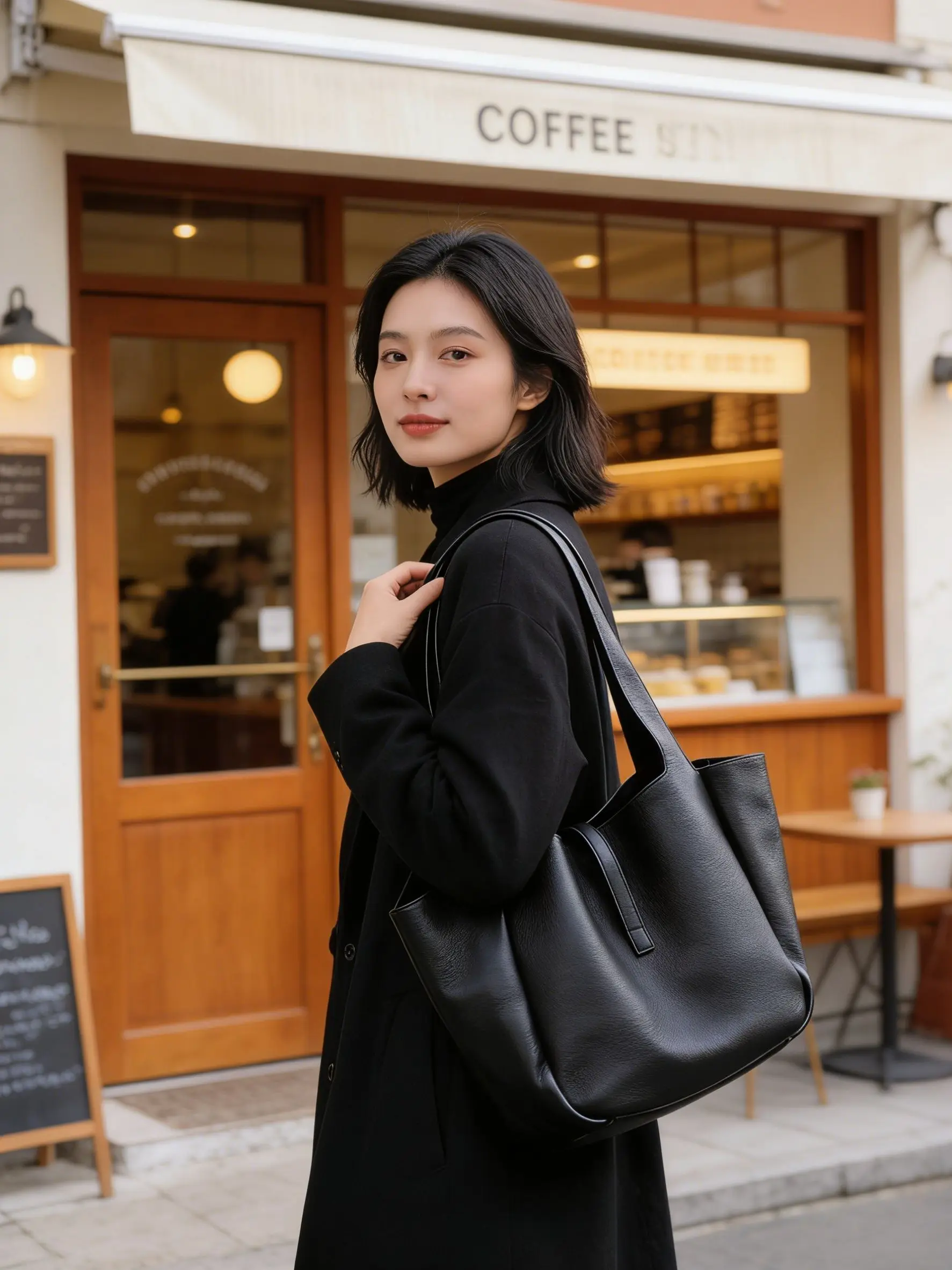 

Женская кожаная сумка-тоут большой вместимости, сумка для покупок, сумка на одно плечо, стильная и лаконичная дизайнерская сумка.