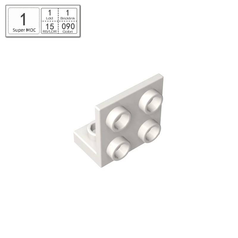 10PCS Moc Accessories Compatible with 99207 Bracket 1x2-2x2 Building Blocks Inverted Plate Bricks Particle Puzzle Idea DIY Toys - view 4