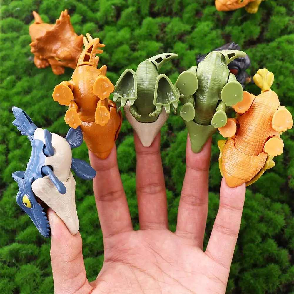 Finger Dinosaur Tricky Tyrannosaurus Model Biting Hand Jurassic Dino Toy for Children Dino Movable Joints Gift