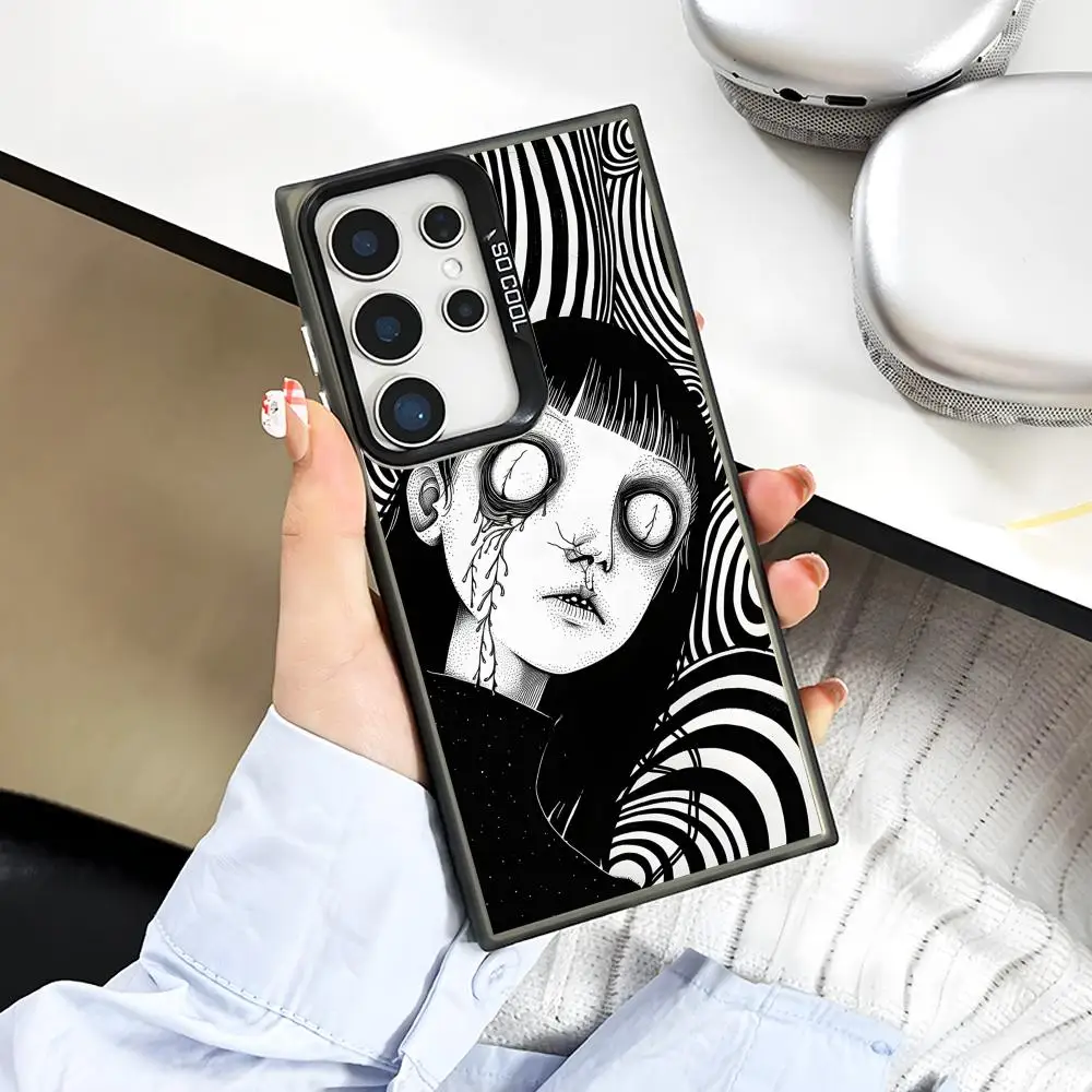 Terror Gothic Art Phone Case for Samsung Galaxy A57 56 55 54 52 37 36 35 34 27 26 25 17 16 5G Colorful Silver Cover