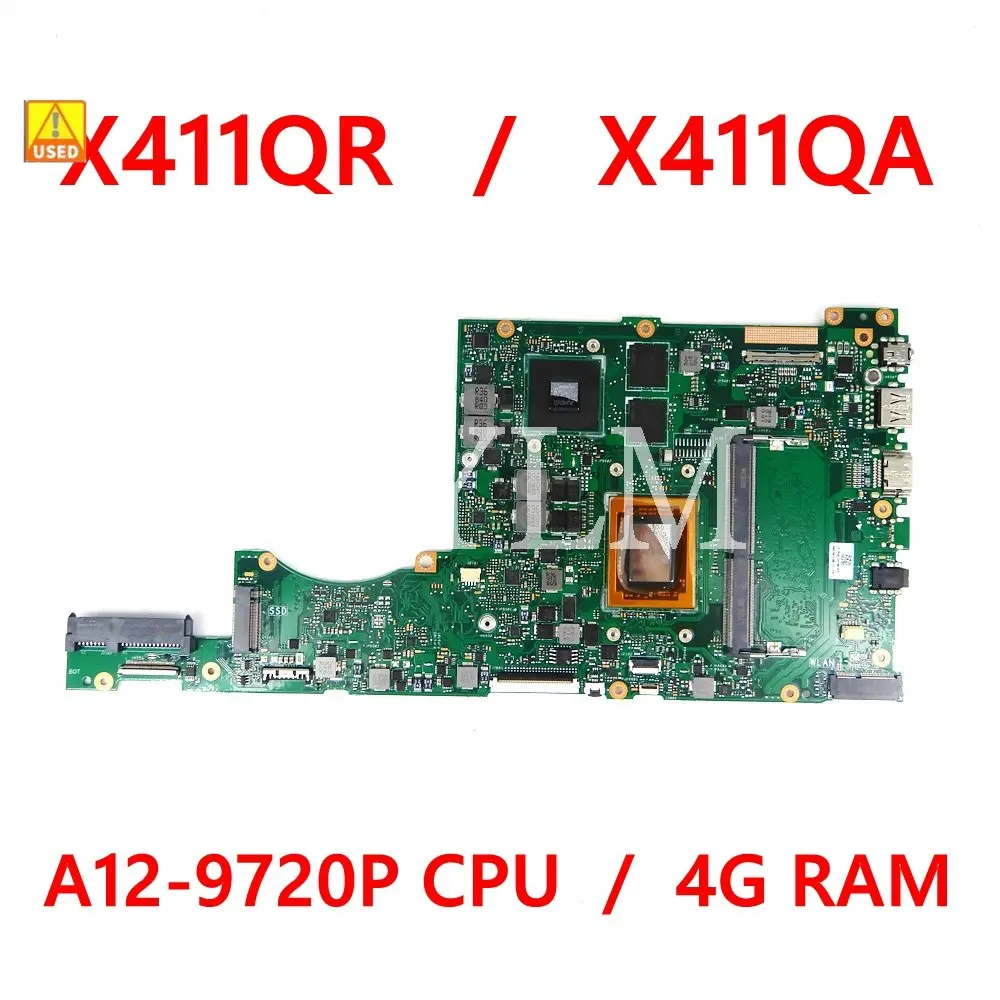 

X411QR A12-9720P CPU 4G RAM Mainboard REV2.0 For ASUS X411Q X411QR X411QA Laptop Motherboard 90NB0MG0-R00020 Used