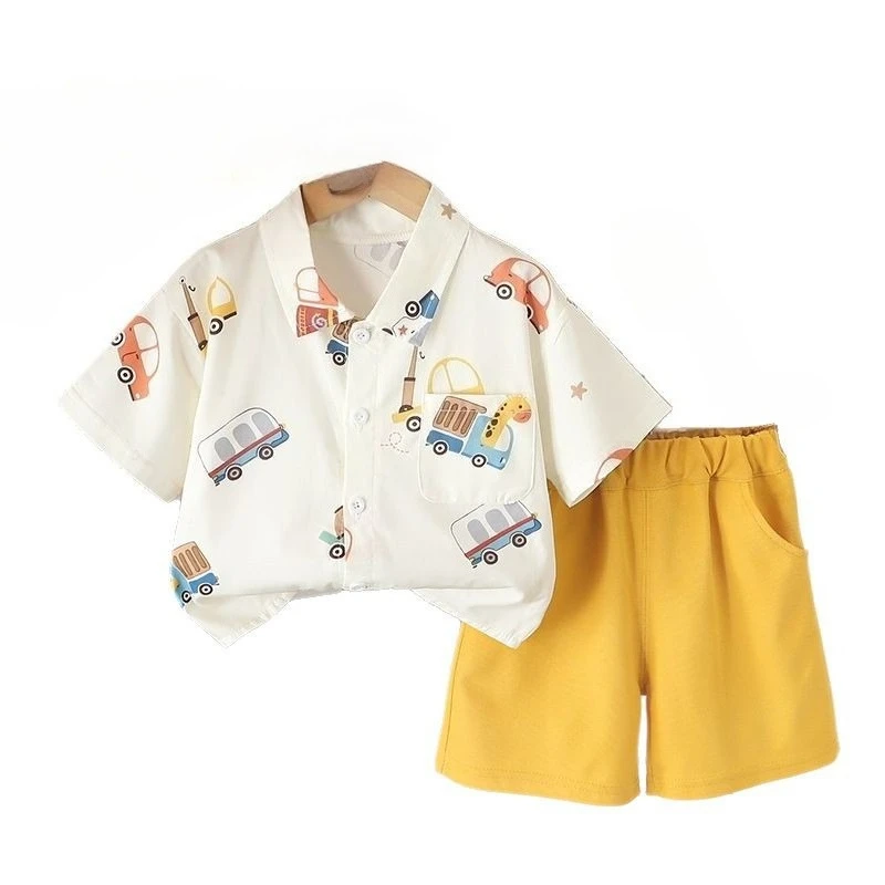 

New Summer Baby Clothes Suit Children Short Sleeved Shirt Shorts 2Pcs/Sets Infant Boys Clothing Toddler Costume Kids Tracksuits