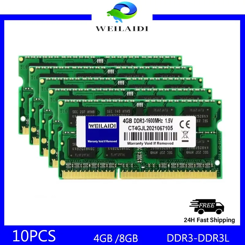 10 шт. DDR4 4 ГБ 8 ГБ 16 ГБ 2133 2400 2666 3200 МГц Память для ноутбука PC4-17000 19200 21300 25600 SODIMM 260PIN 1,2 В Память для ноутбука Ram