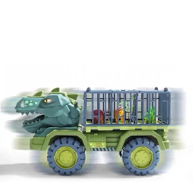 Caminhão com tema Dino de modo duplo - modos de transporte e exibição para jogos versáteis