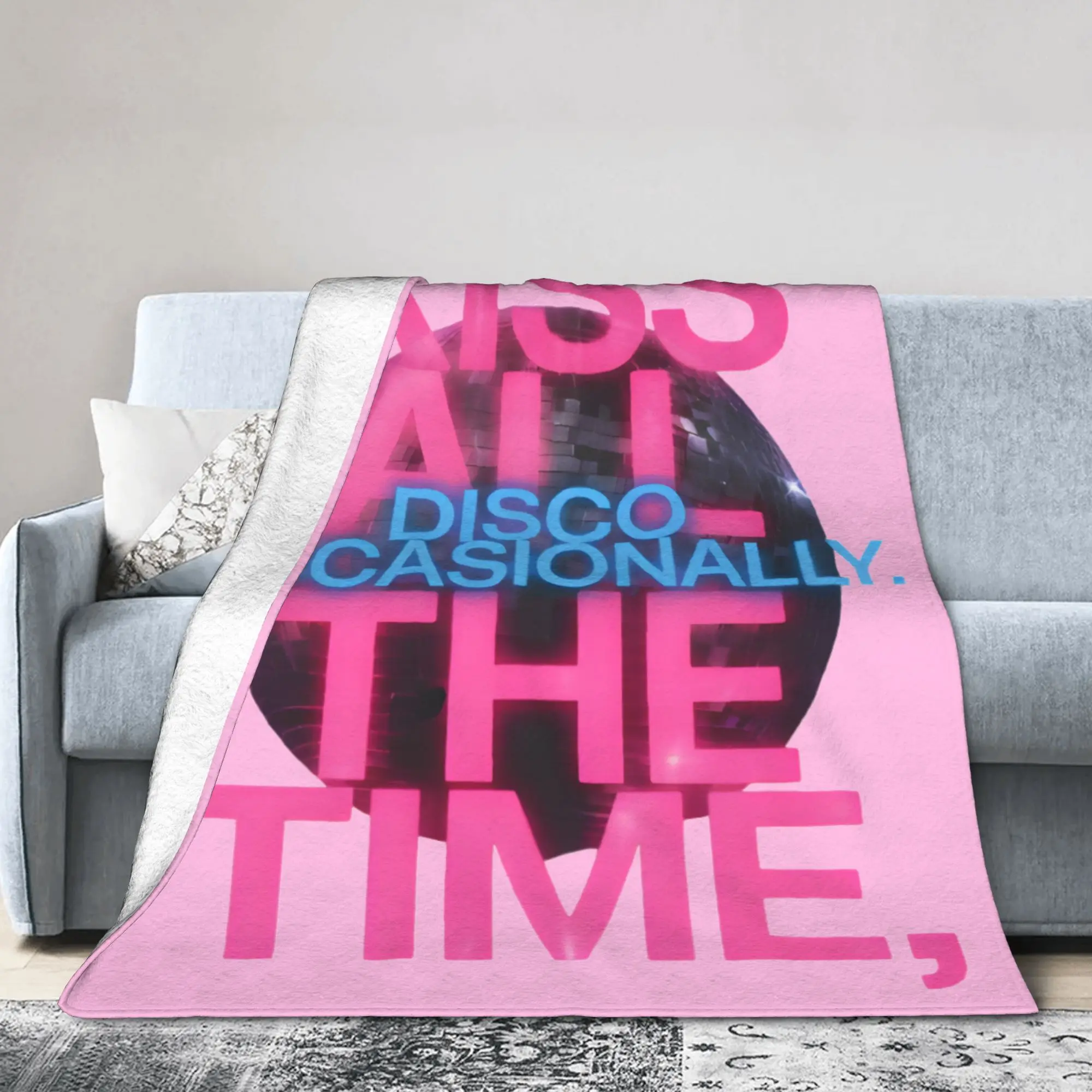 Kiss All The Time Harrys Tour Blankets Styles  Flannel Novelty Breathable Throw Blanket for Chair Covering Sofa Summer