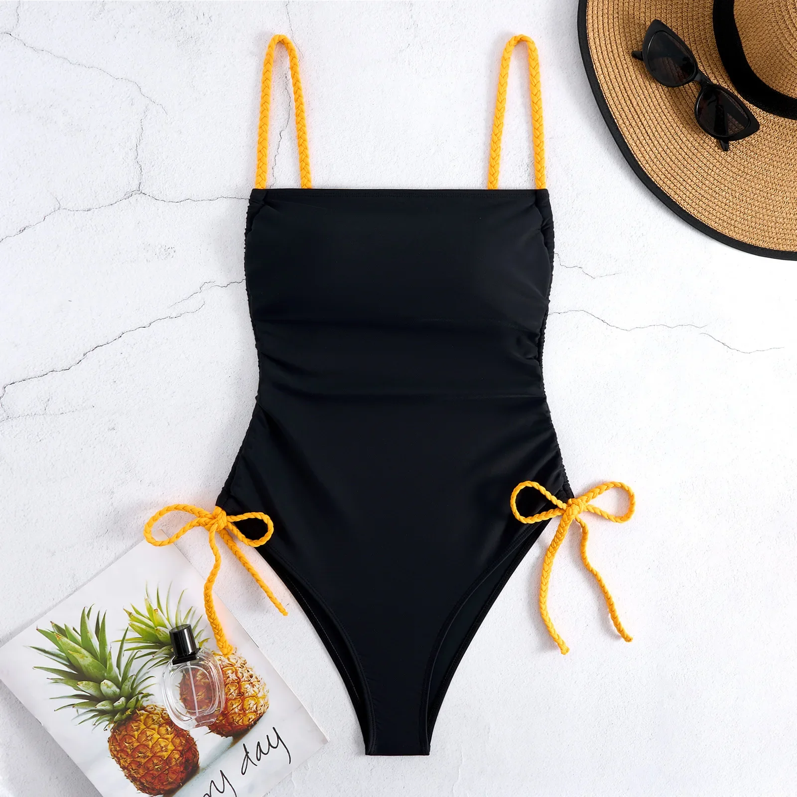 2025 Traje de baño Sexy de una pieza para mujer, traje de baño ajustado con cordón, trajes de baño tipo Tanga, ropa de playa, Monokini, traje de baño para surfear, piscina