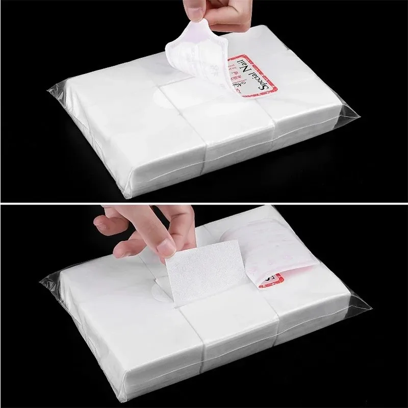 

White Nail Wipes - Dust-Free Soft Cleaning Pads for Acrylic & Gel Nails | Formaldehyde & Alcohol Free | Salon-Grade Nail Prep