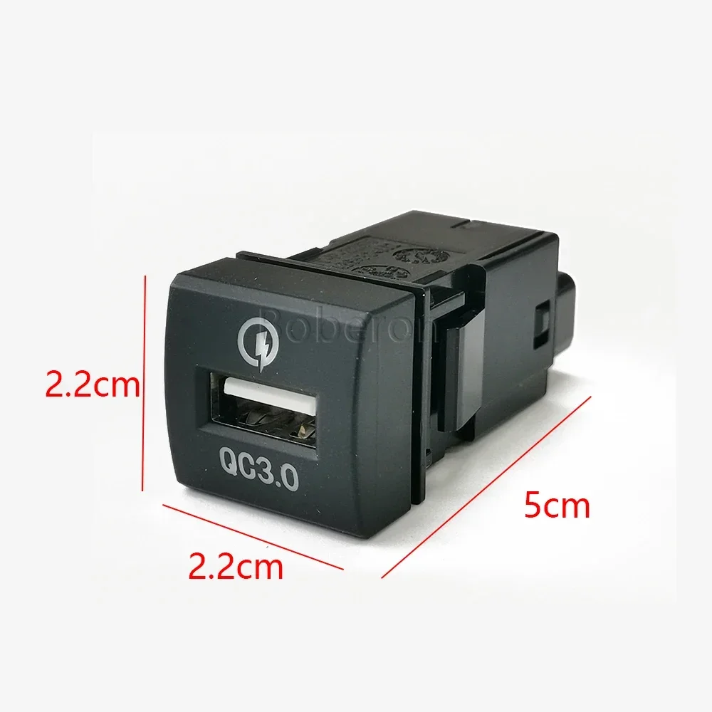 For Prado Corolla RAV4 Camry HIACE Accessories Car Quick Charger QC3.0 USB Interface Socket Phone Fast Charger Adapter