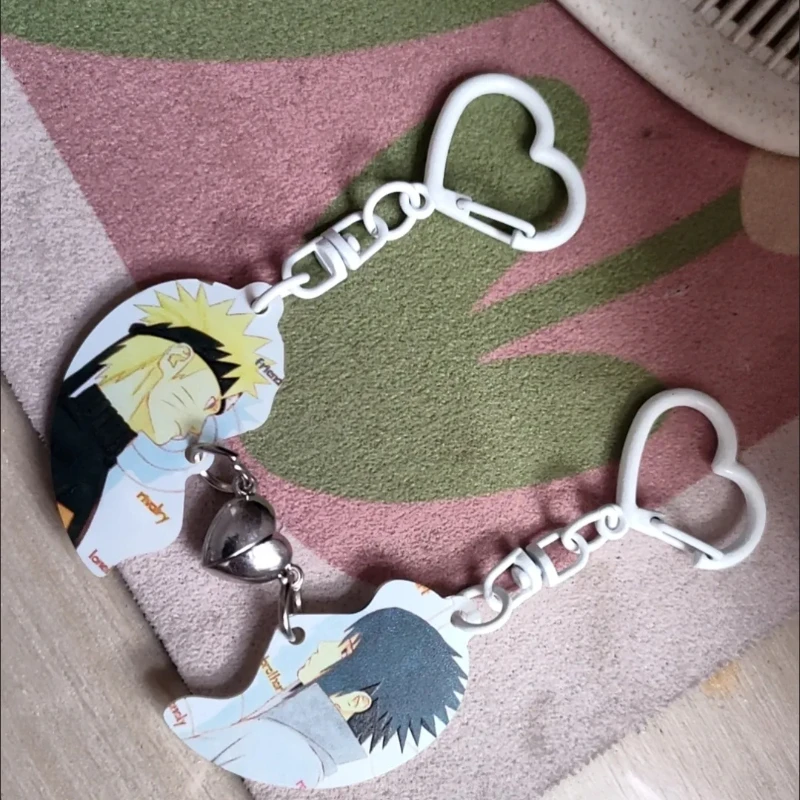 NARUTO Uzumaki Naruto Uchiha Sasuke Cartoon Niedlicher Schlüsselanhänger für Jungen und Mädchen, Schultasche, Rucksack, dekorativer Anhänger, Urlaubsgeschenke – Detail 2