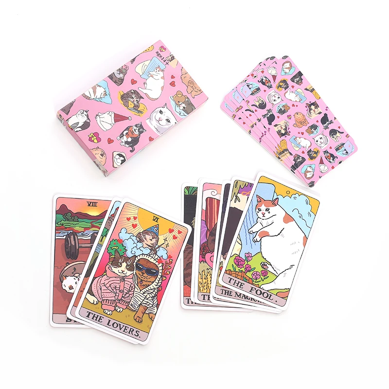 New The Original Cat Meme Tarot Deck 22 Major Arcana Cat Meme Tarot Funny Witchy Cat Tarot Deck Cat Kawaii Uwu Funny Pink Cute