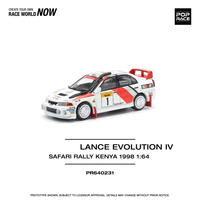 PreSale POP RACE 1:64 Lancer Evolution EVO IV Rally Openable Hood Diecast Diorama Car Model Toy