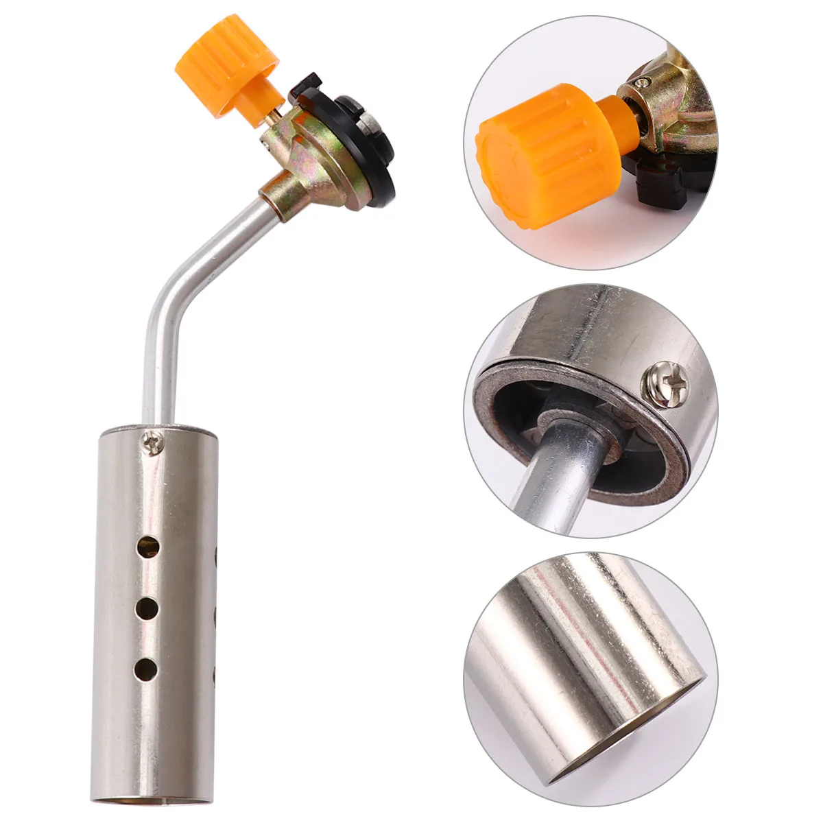 Antorcha de Gas butano ajustable de 360 grados, chimenea de latón resistente al viento, ligera, portátil para cocinar