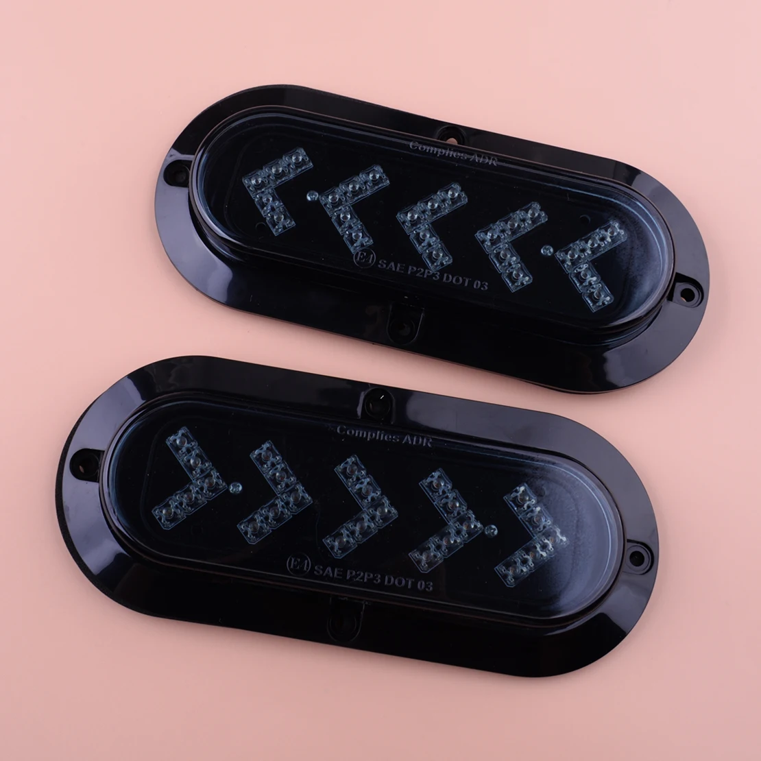 2 pezzi 12-24V lente affumicata ambra LED per auto camion rimorchio indicatore laterale ovale indicatore di direzione lampada