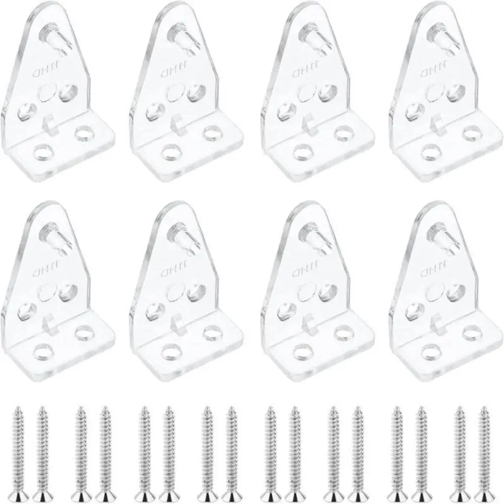 8PCS with Screws Window Blind Brackets Transparent Univerasal Mini Blind Brackets Durable Bottom Rail Holder