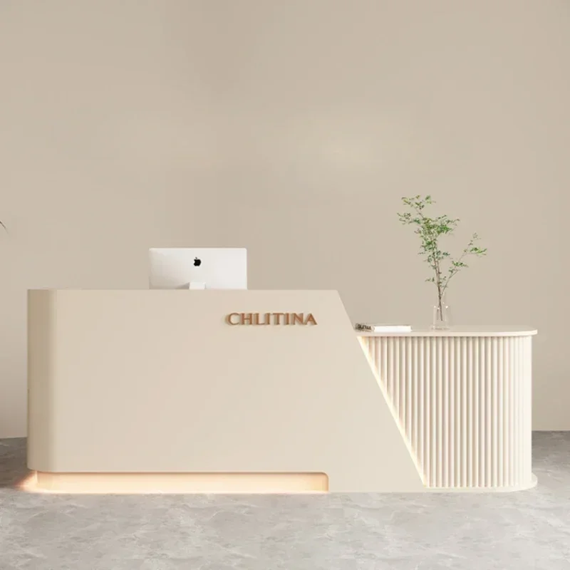 Modern Computer Reception Counter Checkout Minimalist Reception Desks Restaurant Table Mostrador Recepcion Counter Furniture