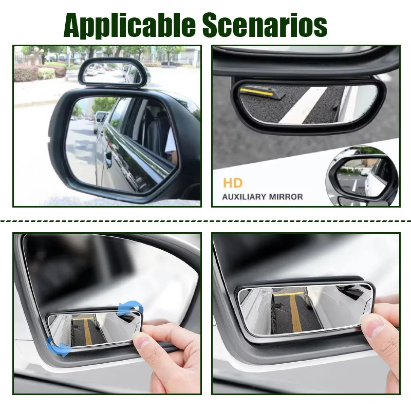 1PCS/2PCS Car Blind Spot Mirror Wide Angle Rear View Mirror Adjustable Glass for Universal Car SUV Truck Safety Parking