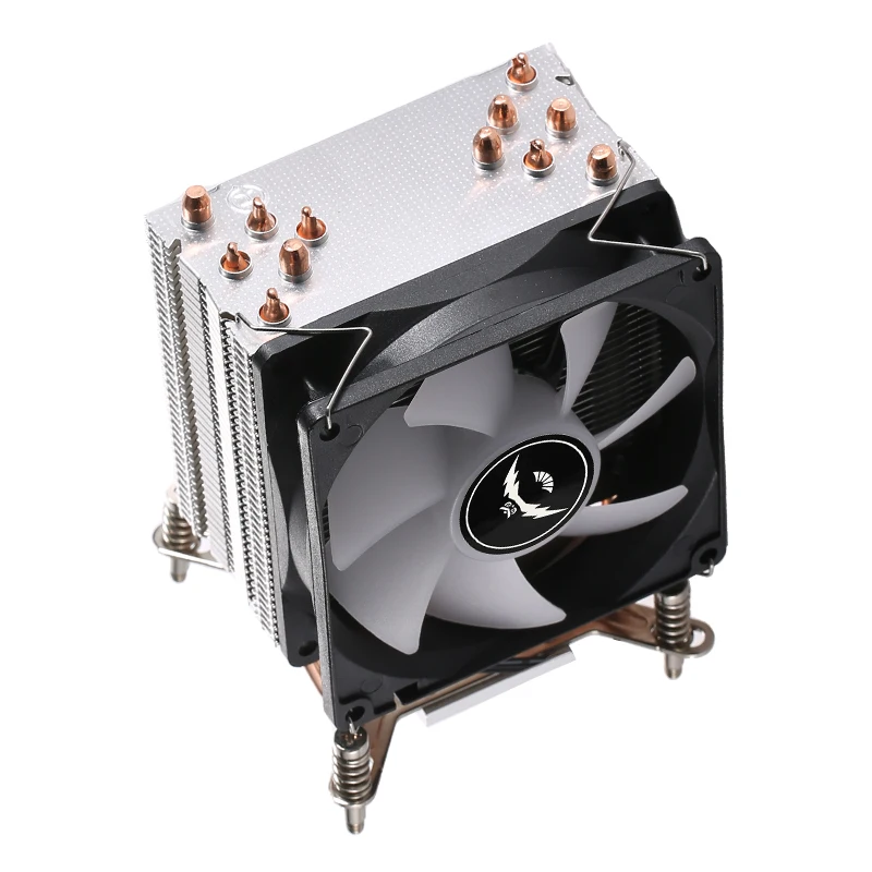 QiuzAim Cpu Cooler 90mm Fan 4 Pin/PWM Computer 2/4/6/ Heat Pipe Air-cooled Processor Install LGA2011 1200 1700 115X 2066 X79 X99 view 3