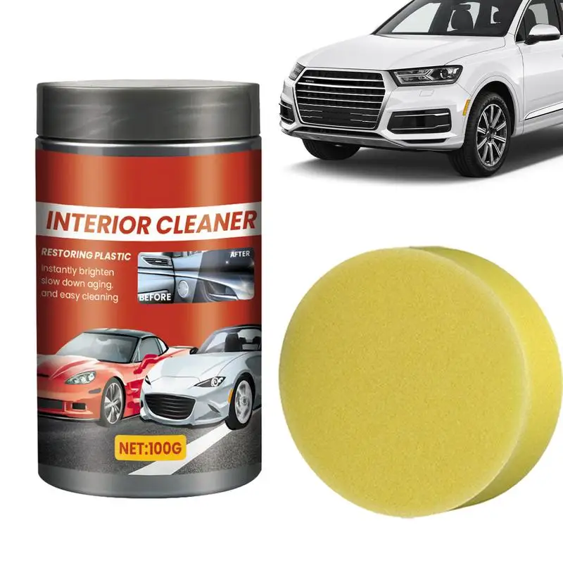 

Interior Car Dashboard Agent Refurbish Restorer Parts Sponge Vehicle Detailing & Restoration Cream Stain Remover Auto Interior