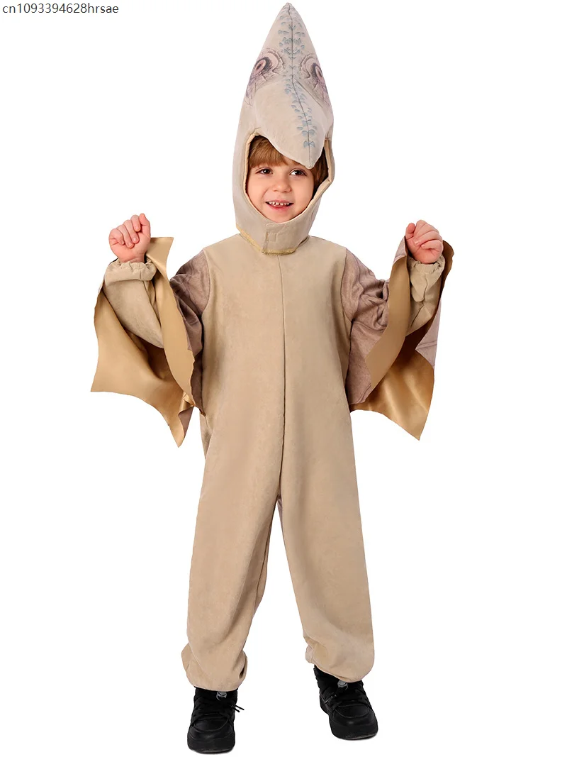 Детский костюм птеродактиля, желтые наряды для мальчиков, летающий динозавр, реалистичный костюм птеродактиля на Хэллоуин, костюм птеродактиля для детей