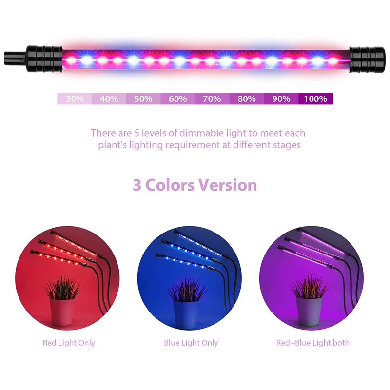 LED Grow Light USB Phyto Lamp Full Spectrum With Control Phytolamp For Plants Seedlings Flower Home Phytotape luminaria
