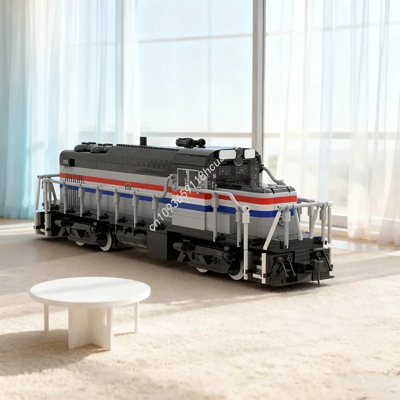 1210pcs MOC Alco RS Commuter Train Low Nose Trained Model Building Blocks Assemble Festival Gifts DIY Toy Brick Birthday