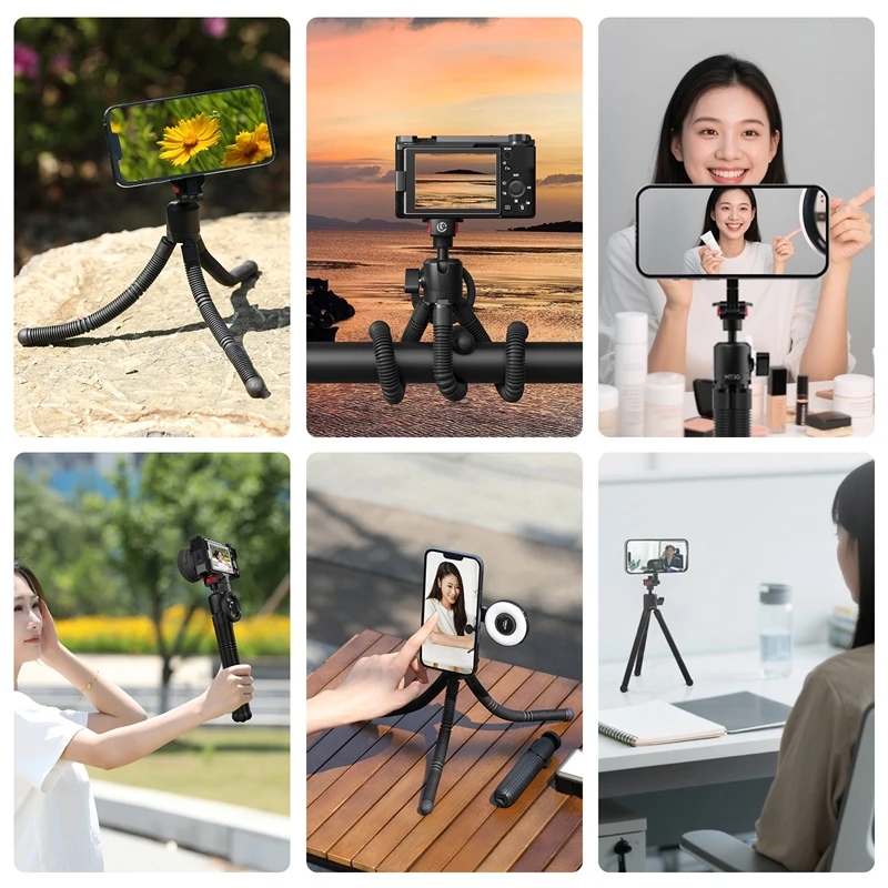 Ulanzi MT-30 كاميرا مرنة ترايبود Sefile عصا لكاميرا DSLR آيفون MagSafe حامل ثلاثي القوائم للسفر في الهواء الطلق مدونة فيديو مباشر