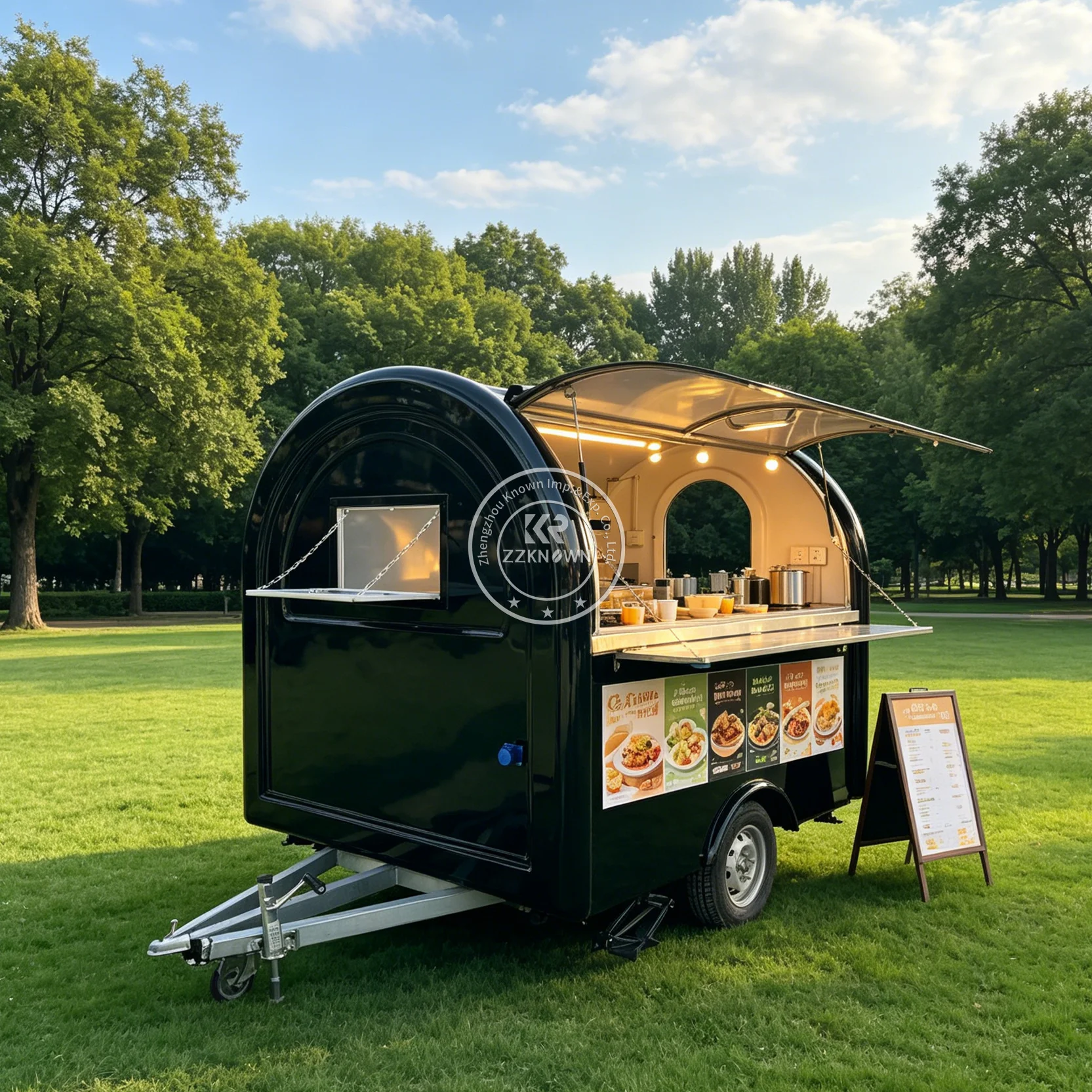 Mobile Kitchen Trailer Concession Coffee Hot Dog Food Trailer BBQ Burger Hot Dog Coffee Food Truck With Professional Setup