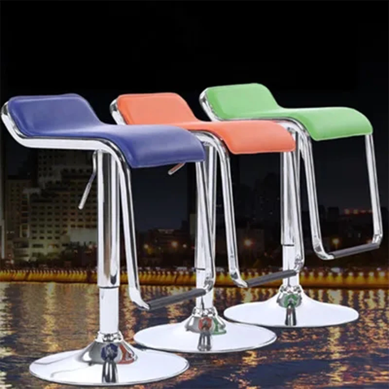 Sedia da Bar girevole di sollevamento girevole 56-76cm sedia da Bar regolabile in altezza PU cuscino morbido in pelle sgabello alto poggiapiedi