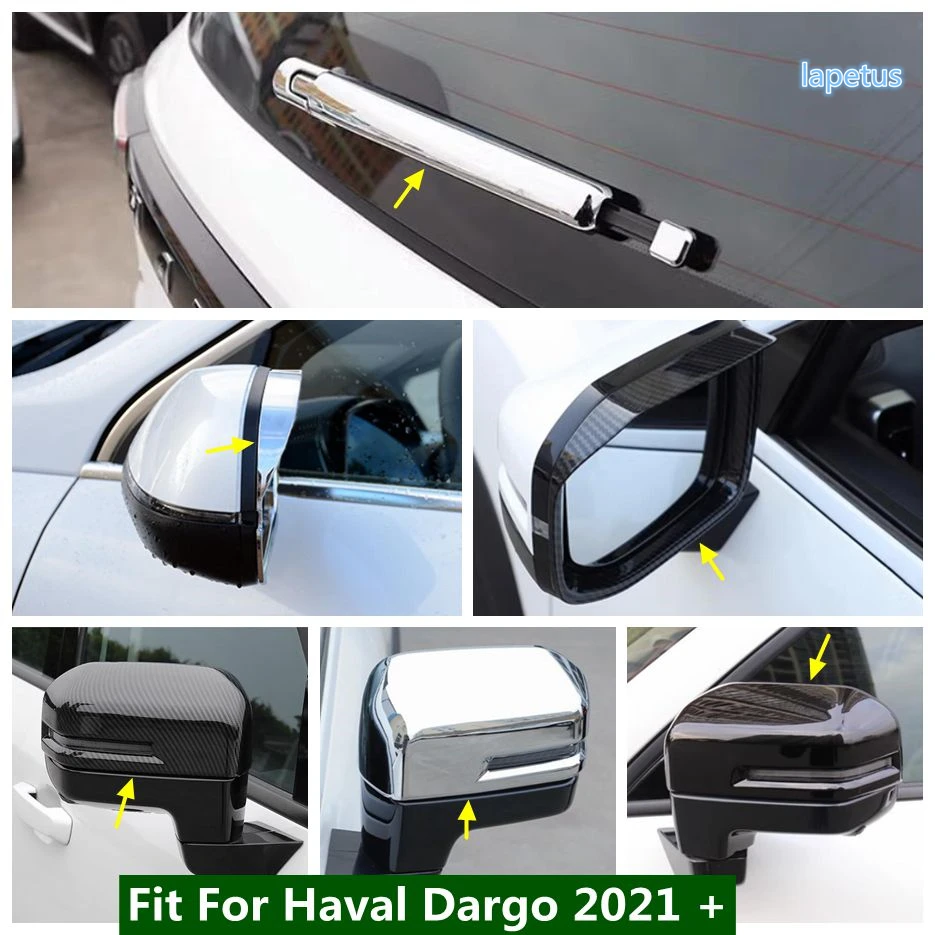 

Rearview Mirror Decor Protector Cap Rain Eyebrow Rear Window Wiper Cover Trim For Haval Dargo 2021 2022 Car Accessories