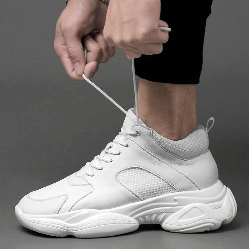 Elevator Men's Shoes 10cm 8cm Insole Height Increased Shoes Teenager Hidden Heels Inner Heightening Sports Shoes men sneakers