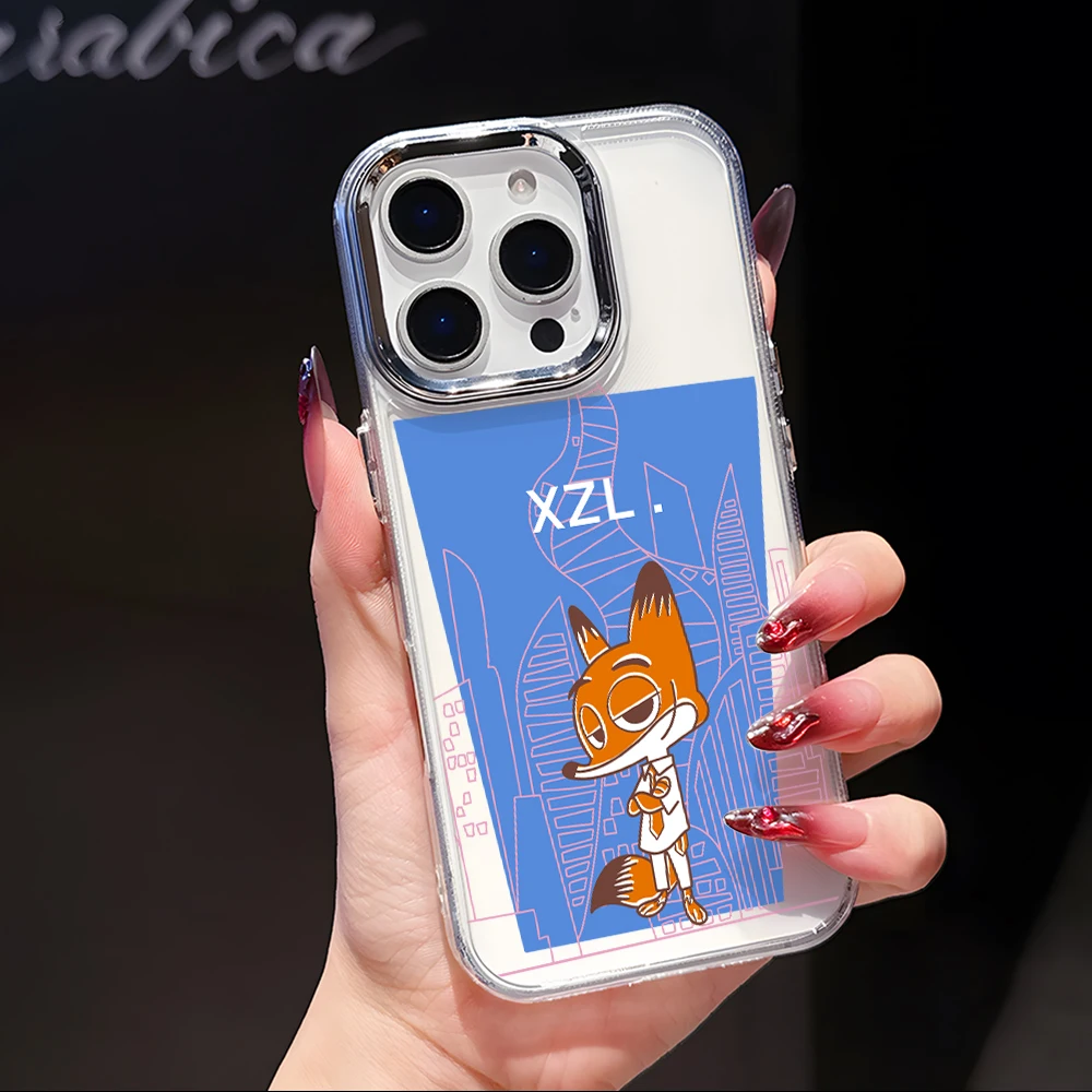 Чехол для телефона Disney Zootopia Judy Nick для OPPO Reno5 Reno6 Reno8 Reno11 Reno12 Reno13 Reno14 T F Pro 4G 5G, прозрачный мягкий чехол