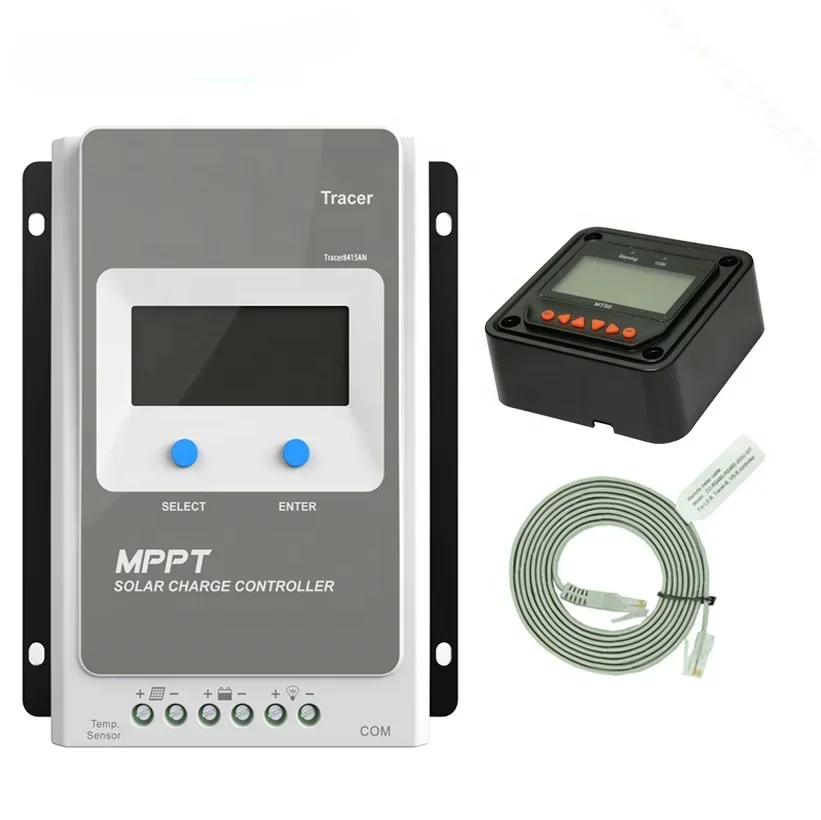 MPPT solar charger controller MPPT 30A Tracer 3210AN with MT50 remote meter 12V 24V auto charger regulator