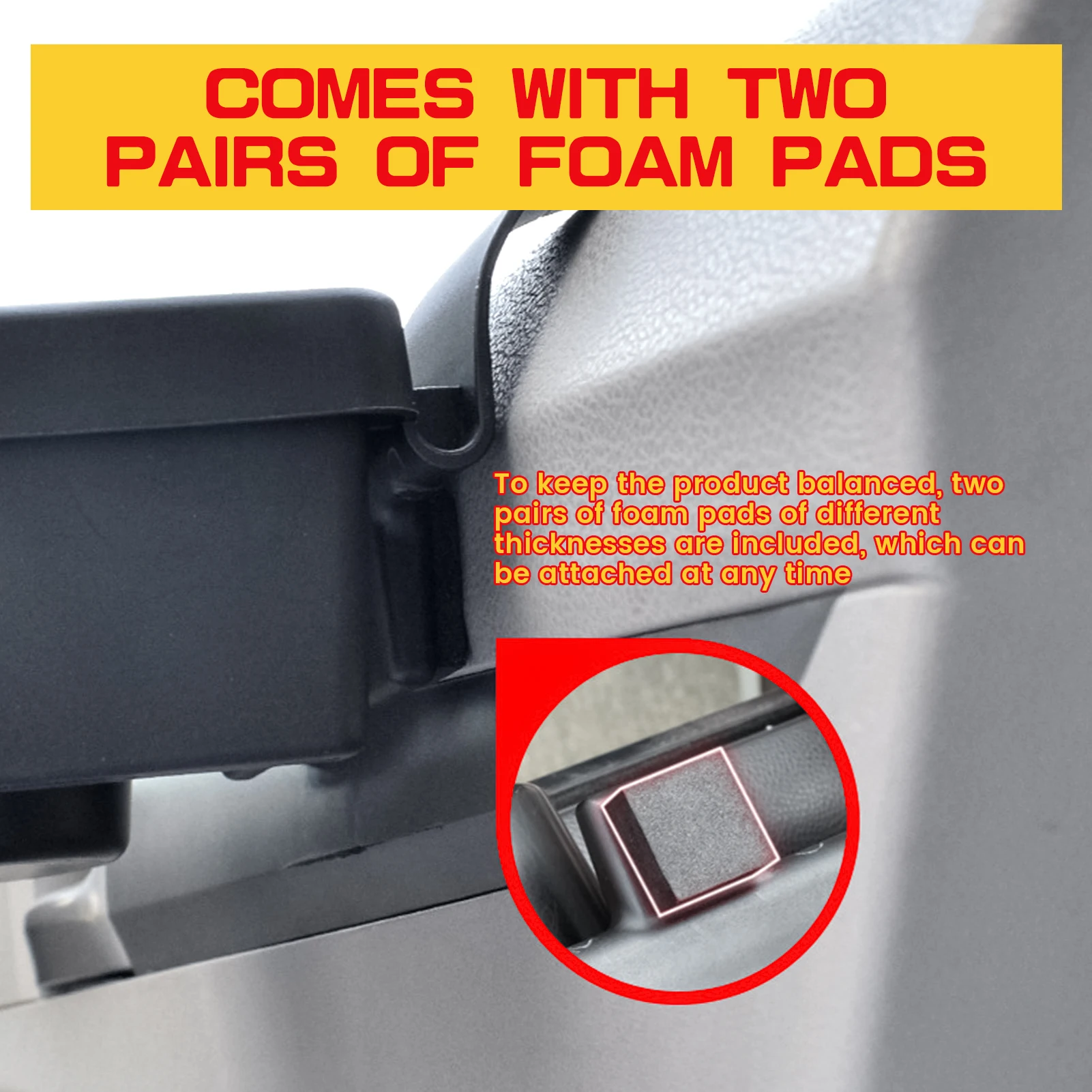 Car Door Hanging Organizer Multifunctional Storage Box with Cup Holder Phone Pocket and 4 Foam Pads for Vehicle Interior