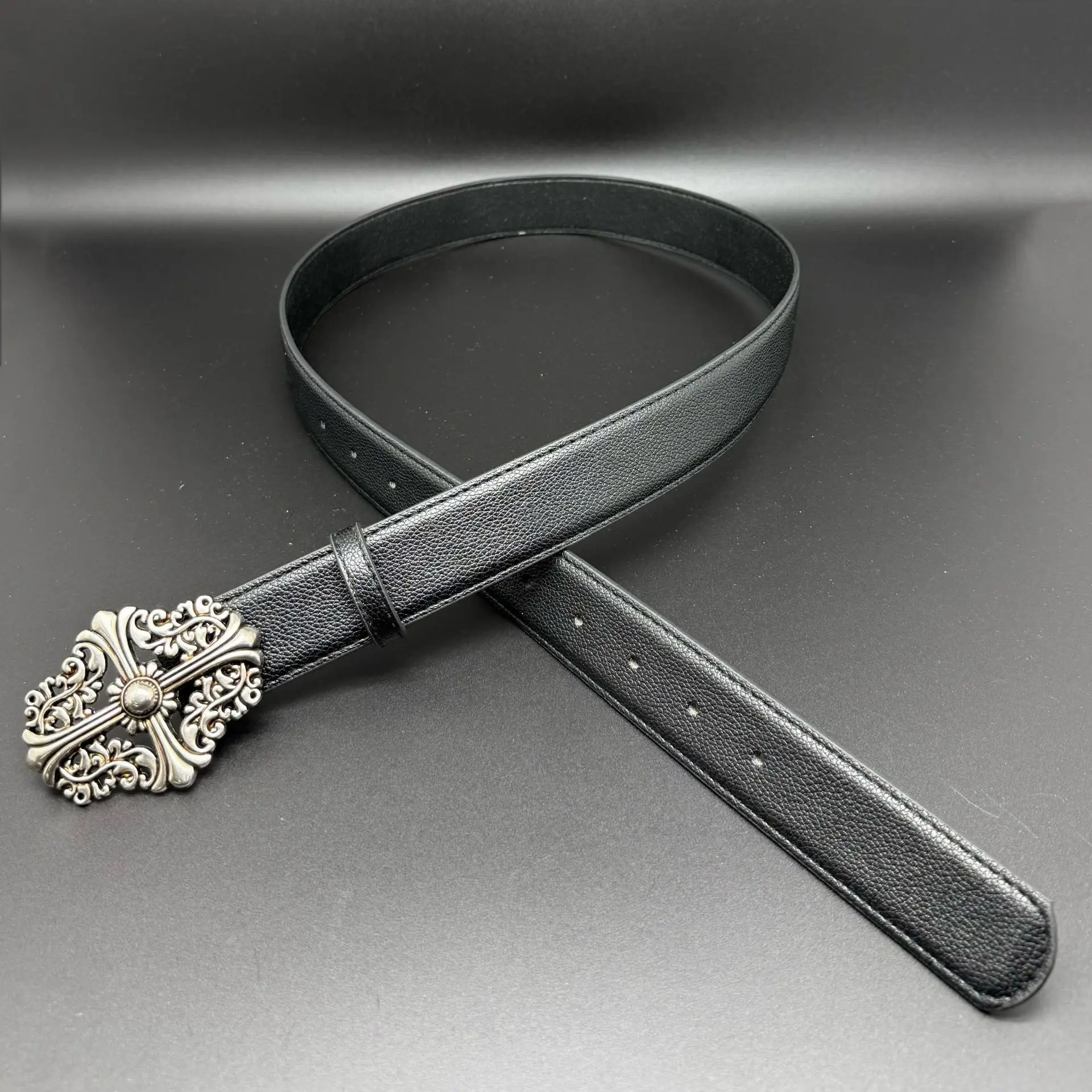 القوطية Y2K النساء الرجال أحزمة القوطي السيدات الهيب هوب الشرير برشام الهيكل العظمي طباعة حزام خصر الجينز زنار