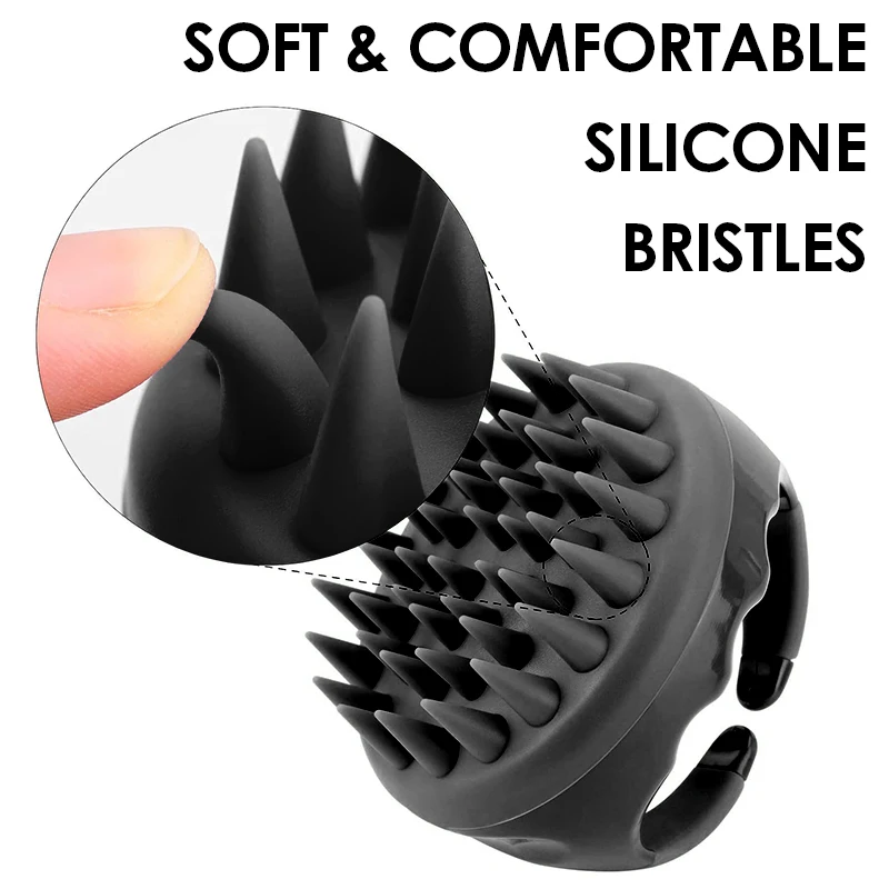 Hair Scalp Massager Shampoo Brush Hair Scrubber Washing Brush Silicone Head Body Scalp Massage Brush for Dandruff Removal