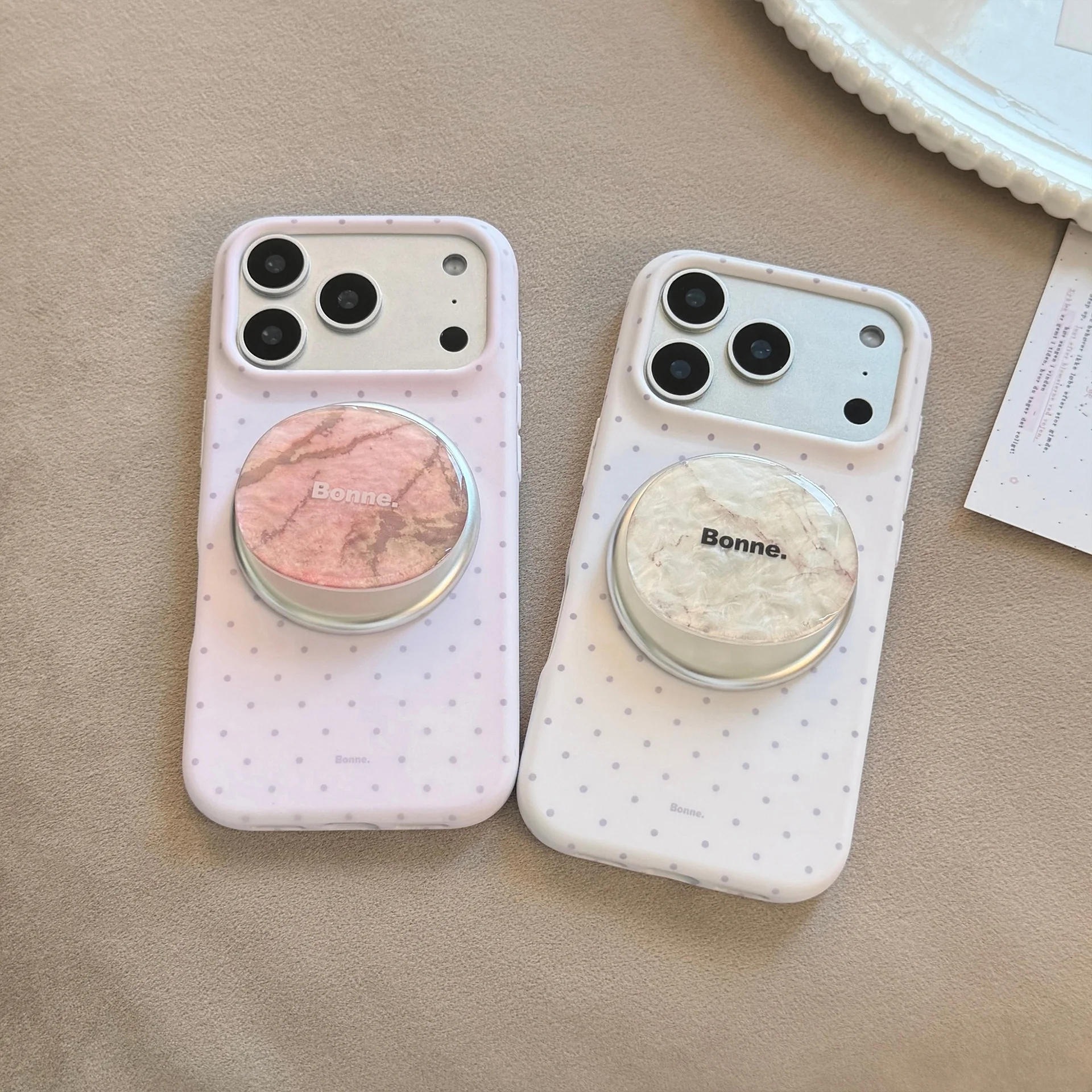 Advanced stone pattern magnetic suction bracket is suitable for iphone18pm mobile phone case Apple 16 soft film 15 fritillary