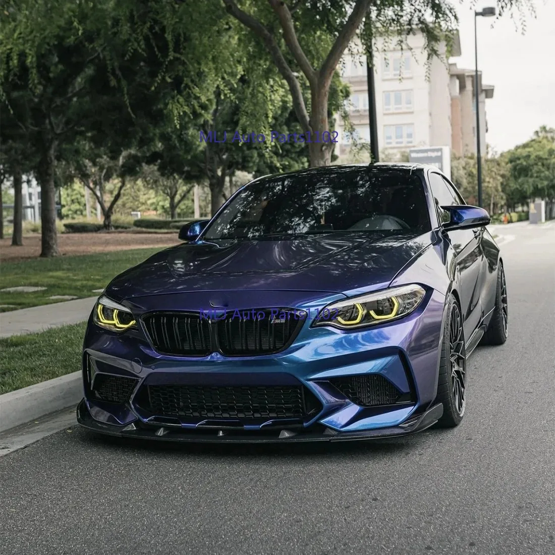 

Lemon Yellow Angel Eyes For BMW M2 2 series F22 F23 F87 LCI 2018-2021 DRL LED Headlight Year Daytime Light 7494851 63117494852