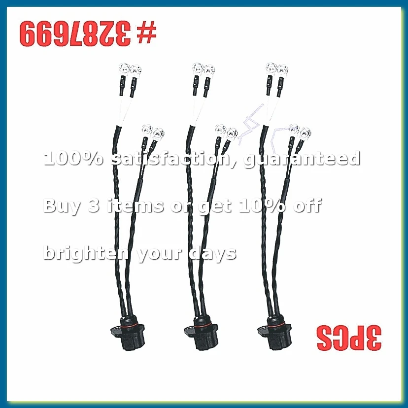 3Pcs Injector Wire Harness Repair Kit 3287699 M19793 for 6.7L I6 QSB B Series