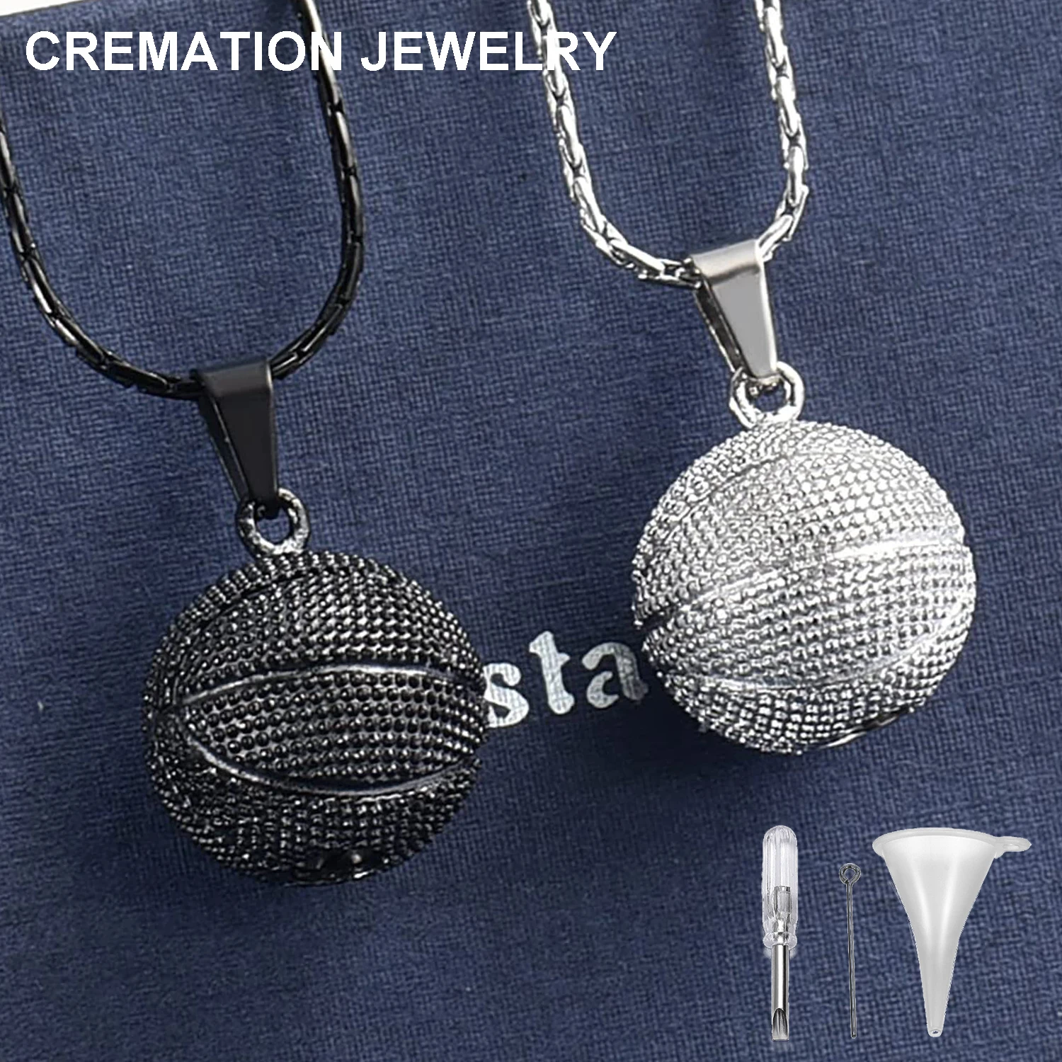 Wholesale Openable Cremation Jewelry Basketball Memorial Cremation Urn Necklace For Ashes Stainless Steel Ball Ashes Urn Pendant