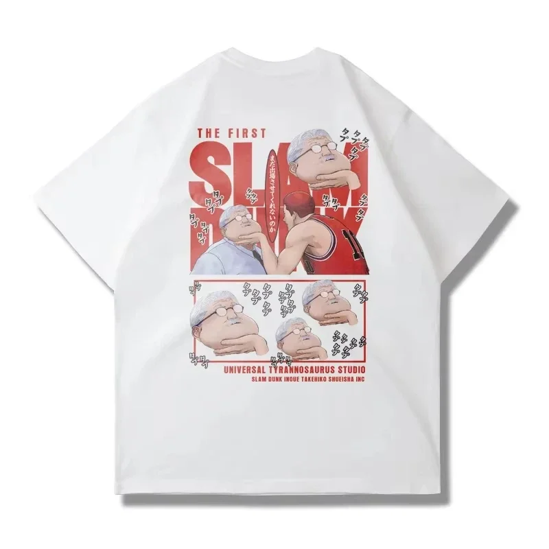 

100% cotton short-sleeved clothing with printed characters from Harajuku the best-selling anime Slam Dunk in Japan in 2025