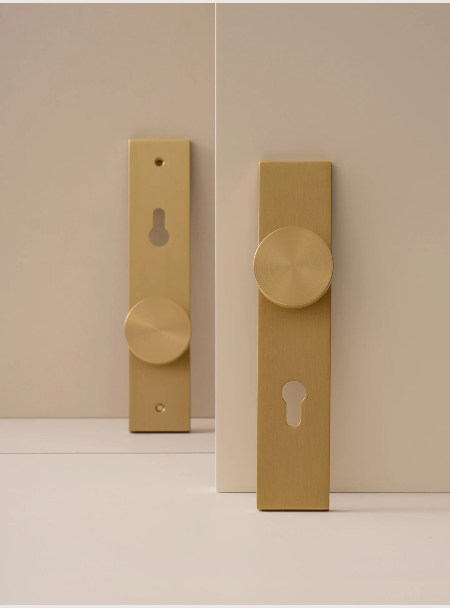 DOOROOM Messing-Türschloss-Set, Panelschlösser, integrierte Schlösser, Innentürschloss, dekoratives Schloss, Durchgangsschloss, Türgriff – Detail 6