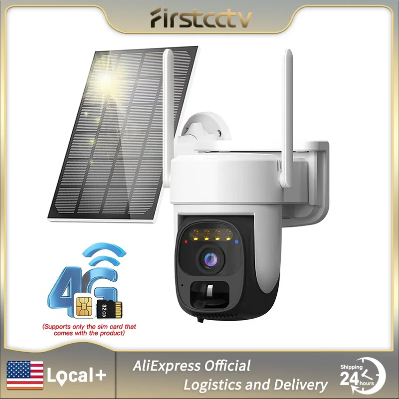 

Уличная HD-камера FIRSTCCTV WiFi/4G PTZ с солнечной батареей, беспроводная IP-камера с встроенным аккумулятором, видеонаблюдение, длительное время работы в режиме ожидания