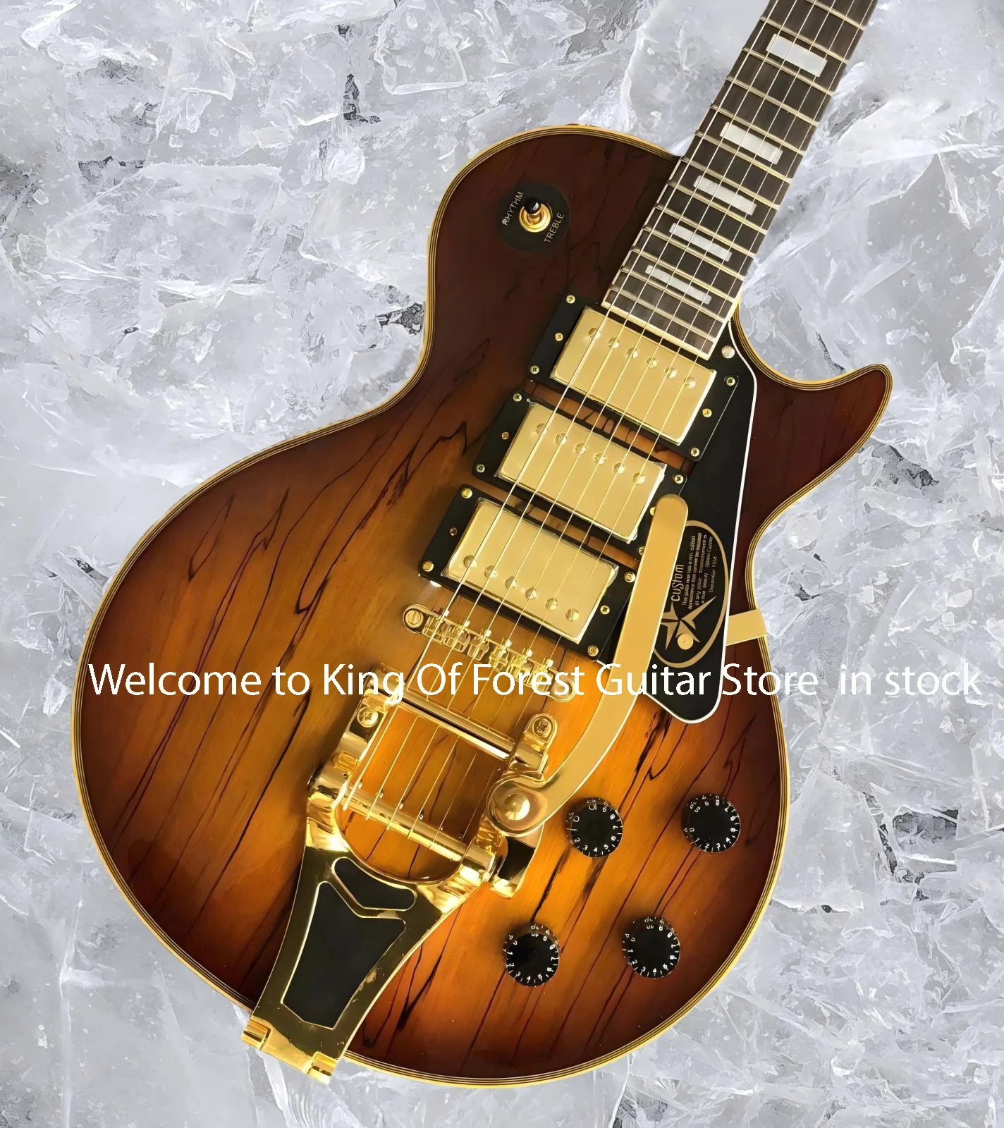 جيتار كهربائي كبير لموسيقى الجاز، جسم من خشب الخوخ، نمط عصري، موسيقى البوب، تكوين راقي 1478 #3