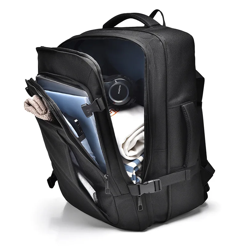 Large capacity business travel bag, men's waterproof and expandable business commuting backpack