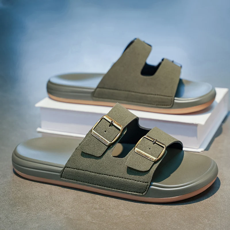

New Summer Dual Wear One Strap Beach Slippers Lightweight Non-slip Casual Sandals